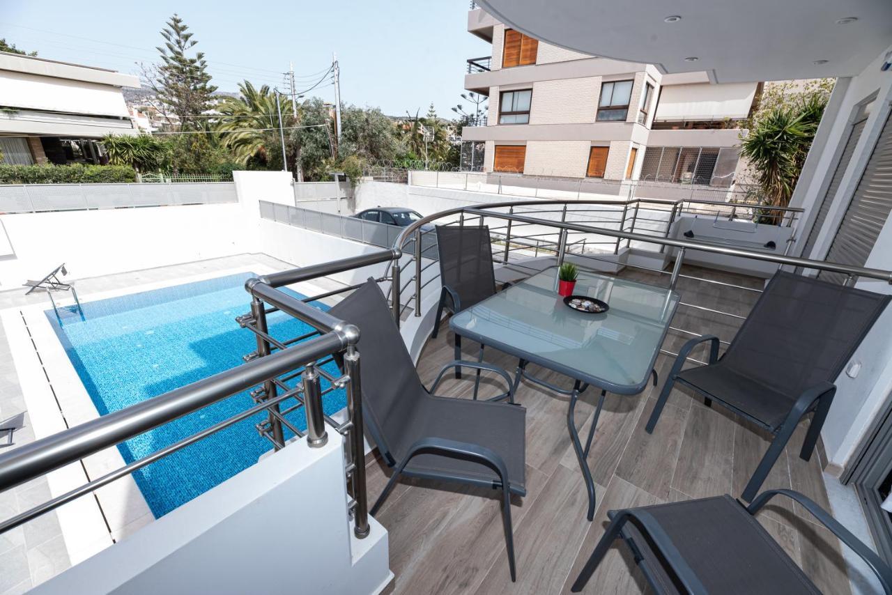 Design Apartment With Swimming Pool Near The Beach Athén Kültér fotó